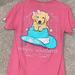 Slightly stained Simply Southern shirt